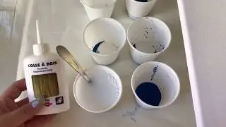 DIY Art, Acrylic paint with PVA & silicon, making cells, mixing paint
