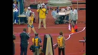 The first world Championships in athletics. Finland. Helsinki 1983. Javelin throw. Eldebrink K. SWE
