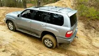 Лексус lx470 имитации блокировок,a-trac на диагонали.Тойота лэнд круизер 100 off road. TLC100 4x4