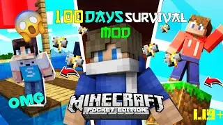 Top 5 best 100 days survival maps and mod for Minecraft pe Android (MCPE) Hindi