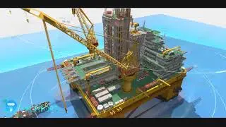 3D Animation Offshore Oil Rig