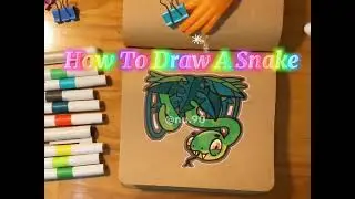 How to draw a snake | Satisfying timelapse drawing | Green Snake