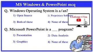 Top 100 Microsoft Windows MCQ questions and answer - Microsoft office #msoffice