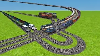 Trains Crossing On Daimond 3D Curved Animated Railroad Tracks Zig Zag Tracks/@IndianRailroad-fl1xk 