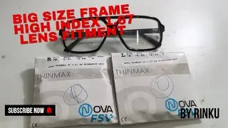 Sheet black big size frame high index 1.67 high power lens fit distance vision chasma#rinkuvachil