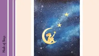 WRITTEN IN THE STARS | Watercolor Galaxy Painting