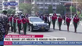 [Watch] President Buhari, Others Honour Fallen Heroes On Armed Forces Remembrance Day