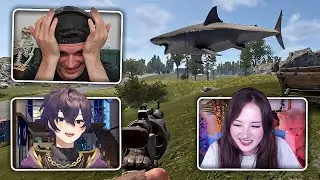 Spawning Flying Sharks to Troll Rust Players (ft. Foolish, Tina, & Shoto)