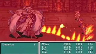 The battles against Phrekyos and Deumion (Final Fantasy II superbosses)