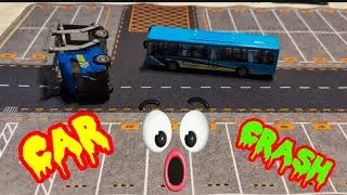 Video about a model  car accident,  police, tow trucks, video for kids.