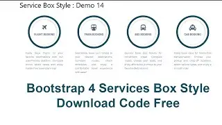 Box Style 14 || Bootstrap 4 Service box style code Using HTML and CSS | Get free download code below