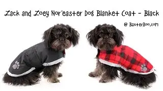 Zack and Zoey Nor&rsquo;easter Dog Blanket Coat - Black