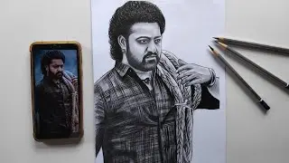 Jr NTR drawing Devara movie, Step by step,  Shading Tutorial
