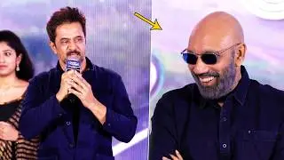 Director Arjun Sarja Speech | Actor Sathyaraj Hilarious reaction | Seetha Payanam Pre-Release Event