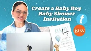 Create a Baby Boy Baby Shower Invitation in Minutes | Easy Templett Tutorial