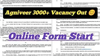 Agniveer 3000+ Vacancy Out 🥳 ll Official Notification Out ll Online Form Start 