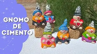 Como fazer um lindo GNOMO de CIMENTO / DIY / Artesanato para jardins