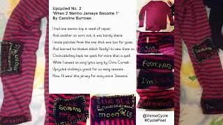 Upcycled No 2: When 2 Merino Jerseys Become 1 | Caroline Burrows | VerseCycle | Eco Poetry | Poem