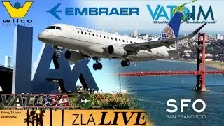 Wilco E170 flies San Fransisco to FSDT LAX on Vatsim