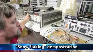 Snow flaking demonstration for microwave ham radio