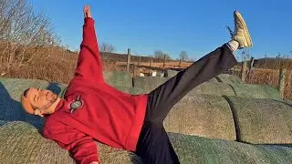 ASMR While Jumping on Haybales