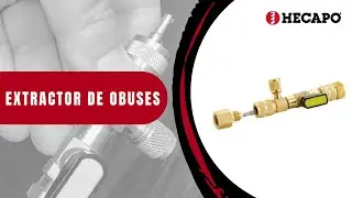 EXTRACTOR DE OBUSES marca HECAPO, con adaptador 1/4 - 5/16. Una sola herramienta 2 tipos de roscas