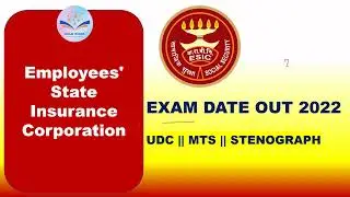 ESIC EXAM DATES 2022 OUT || UDC - MTS - STENO