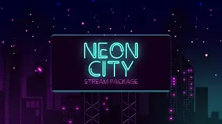 Neon City Twitch Overlay : Vibrant Neon Stream Package