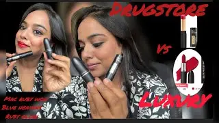 MAC Ruby Woo vs Blue Heaven Ruby Glow 💄 | Affordable Dupe or Not? 🔥 Lipstick Comparison in detail.