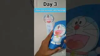 ( Day 3 ) handmade Doraemon scale # 10 days Doraemon craft challenge #shorts
