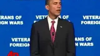 Obama at VFW; Hits McCain on Iraq War