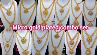 micro goldplated combo set direct manufacturing price 8524850516 #bridal #fashion #jewellery #viral