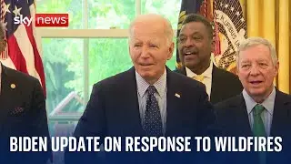 US President Joe Biden delivers briefing on the ongoing wildfire season response