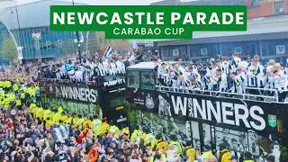 Newcastle United Bus Parade. Carabao Cup Win Celebration