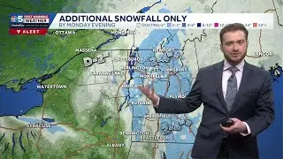 Several inches of additional snow expected in Vermont, Northern New York on Monday (Jan. 26, 2026)