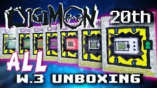 Распаковка КАЖДОГО Digivice + ВСЕХ разблокируемых типов яиц Digimon 20th Wave 3