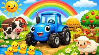 🚜 Der kleine blaue Traktor  Bauernhof Lieder 🎶 ✨ Zählen,Farben & Tiere lernen | Kinderlieder Deutsch