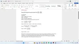 Blower RPM Required for Proper CFM Formula