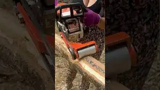 NEW Log Peeler #offgrid #homestead #chainsaw #chainsawman #stihl #diy
