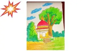 Temple drawing  nature Drawing Easy