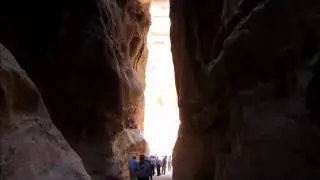 Walk through Siq in Petra