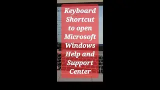 Keyboard shortcut to open microsoft windows help and support center #shorts #youtubeshorts