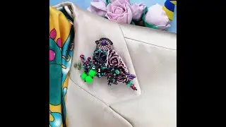 Подарунок брошка пташка. Purple bird pin brooch gift for her 🥳🥳🥳