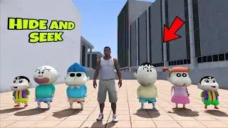 SHINCHAN AND HIS FRIENDS PLAYING HIDE AND SEEK IN INDIAN BIKES DRIVING 3D CITY