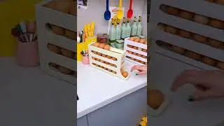 Automatic Sliding 🍳Egg Holder for Fridge  #eggholder #kitchenhacks #shorts #nextfinds