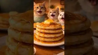 A Rainy Day, Pancakes & Family 🥞🐱 | Cozy Cooking Story #kidsshorts #youtubeshorts #ytshorts