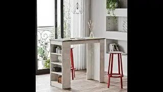 Home Canvas BistroBar Table, Concrete - Stone
