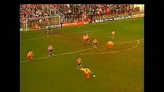 MICHAEL LAKE GOAL SHEFFIELD UNITED V SOUTHAMPTON 1991/92 BRITISH ISLES FOOTBALL MATCH