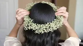 Quick & Easy Baby's Breath Flower Crown DIY | Makeful