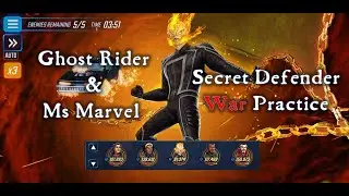 Ghost Rider (Robbie) & Ms Marvel | War Practice - Marvel Strike Force | MSF